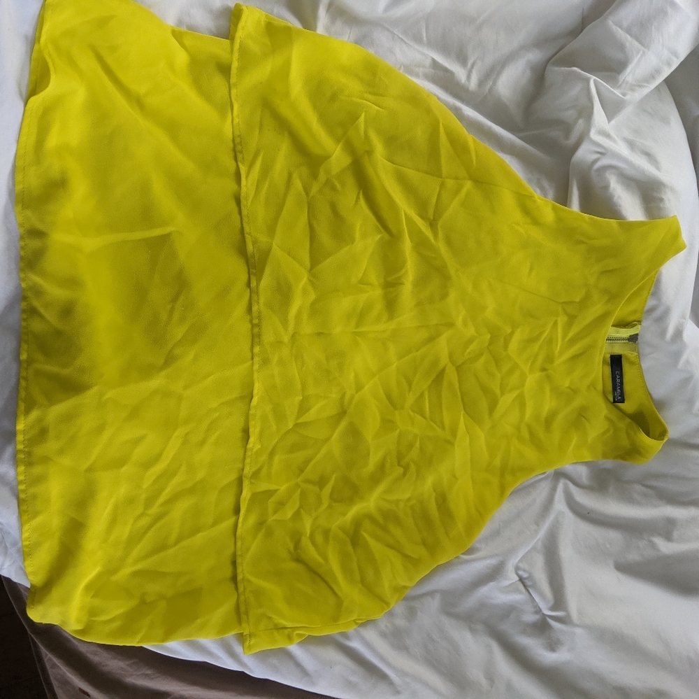 Neon green blouse
